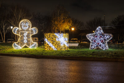 Les illuminations à Villeneuve-la-Garenne. - Agrandir l'image 5 sur 6, fenêtre modale