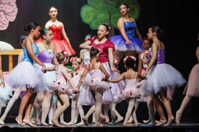 Plusieurs enfants et adultes sont sur la scène en train de danser pour le gala de danse de Villeneuve-la-Garenne - Agrandir l'image 2 sur 6, fenêtre modale